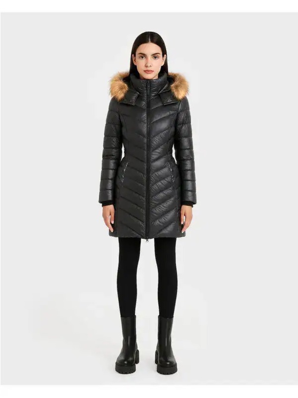 Rudsak Alessia down winter Quilted Long Puffer jacket XL new NWT